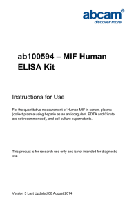 ab100594 – MIF Human ELISA Kit Instructions for Use