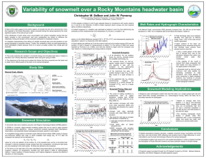 Variability of snowmelt over a Rocky Mountains headwater basin