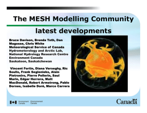 The MESH Modelling Community latest developments