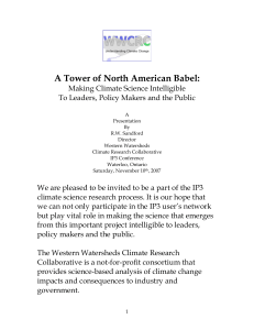 A Tower of North American Babel: Making Climate Science Intelligible