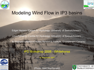 Modeling Wind Flow in IP3 basins