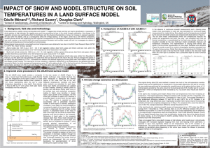 IMPACT OF SNOW AND MODEL STRUCTURE ON SOIL Cécile Ménard