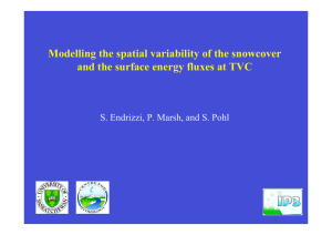 Modelling the spatial variability of the snowcover