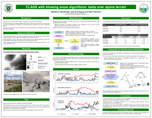 CLASS with blowing snow algorithms: tests over alpine terrain