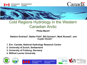 Cold Regions Hydrology in the Western Canadian Arctic