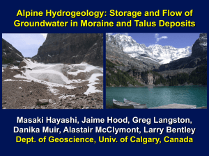 Alpine Hydrogeology: Storage and Flow of