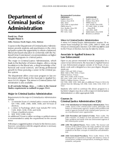 Department of Criminal Justice