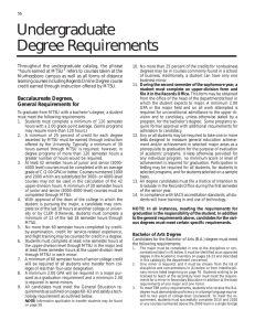 Undergraduate Degree Requirements