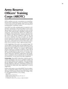 Army Reserve Officers’ Training Corps (AROTC)
