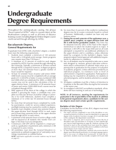 Undergraduate Degree Requirements