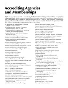 Accrediting Agencies and Memberships