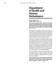Department of Health and Human Performance