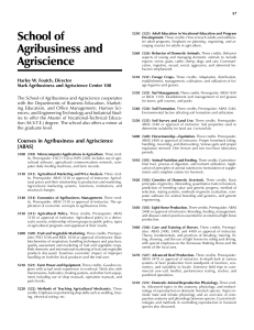 School of Agribusiness and Agriscience 57