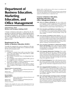 Department of Business Education,