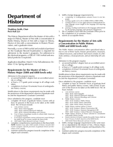 Department of History 4. fulfill a foreign language requirement by: