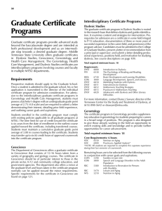 Graduate Certificate Programs Interdisciplinary Certificate Programs Dyslexic Studies
