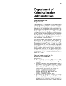 Department of Criminal Justice Administration