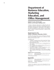 Department of Business Education, Marketing Education, and