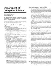 Department of Computer Science Courses in Computer Science [CSCI]