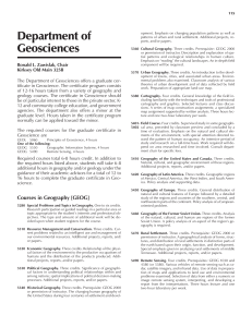 Department of Geosciences 115
