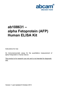 ab108631 – alpha Fetoprotein (AFP) Human ELISA Kit