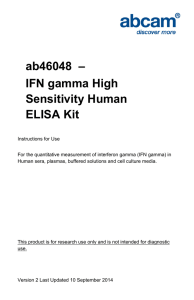 ab46048  – IFN gamma High Sensitivity Human ELISA Kit