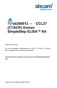 ab200013  –    CCL27 (CTACK) Human SimpleStep ELISA™ Kit