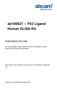 ab100521 – Flt3 Ligand Human ELISA Kit Instructions for Use