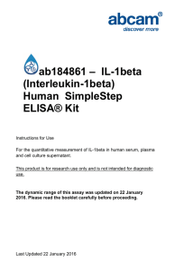 ab184861 –  IL-1beta (Interleukin-1beta) Human  SimpleStep ELISA® Kit