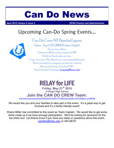 Can Do News Upcoming Can-Do Spring Events…