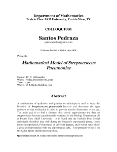 Santos Pedraza  Mathematical Model of Streptococcus Pneumoniae
