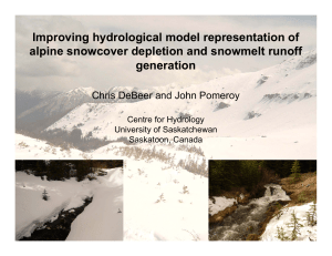 Improving hydrological model representation of alpine snowcover depletion and snowmelt runoff generation