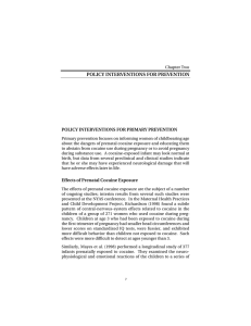 POLICY INTERVENTIONS FOR PREVENTION POLICY INTERVENTIONS FOR PRIMARY PREVENTION