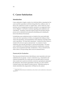 C. Career Satisfaction Introduction