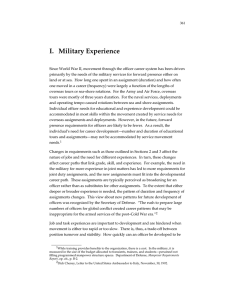 I. Military Experience