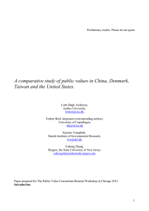 A comparative study of public values in China, Denmark,