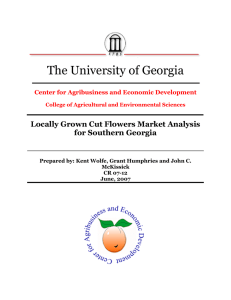 The University of Georgia Locally Grown Cut Flowers Market Analysis