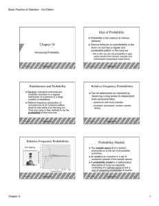 Idea of Probability Chapter 10 Basic Practice of Statistics - 3rd Edition
