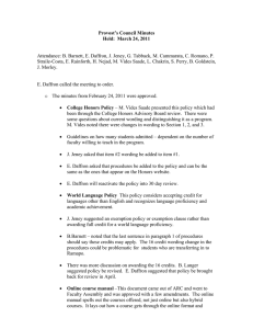 Provost’s Council Minutes Held:  March 24, 2011