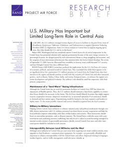 I U.S. Military Has Important but Limited Long-Term Role in Central Asia