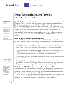 I Test and Evaluation Facilities and Capabilities Research Brief