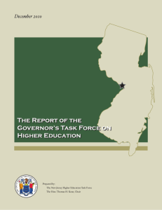 December 2010 1 Prepared by: The New Jersey Higher Education Task Force