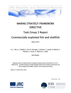 MARINE STRATEGY FRAMEWORK DIRECTIVE Task Group 3 Report Commercially exploited fish and shellfish
