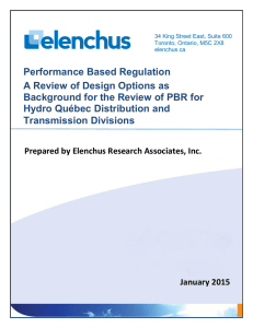 Performance Based Regulation A Review of Design Options as