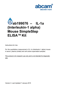 ab199076  –    IL-1a (Interleukin-1 alpha) Mouse SimpleStep ELISA™