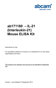 ab171180  – IL-21 (Interleukin-21) Mouse ELISA Kit