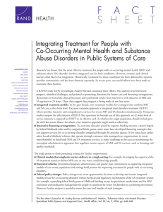 Integrating Treatment for People with Co-Occurring Mental Health and Substance