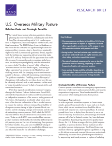 T U.S. Overseas Military Posture Relative Costs and Strategic Benefits