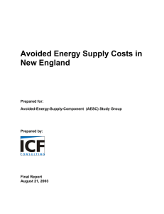 Avoided Energy Supply Costs in New England