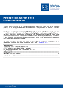 Development Education Digest Issue Five: December 2013